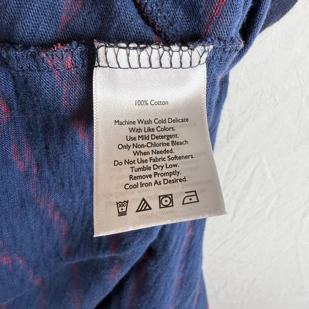Eddie Bauer Outdoor Navy Red Striped Raglan Sleeve T-Shirt Dress Size M - Picture 3 of 7
